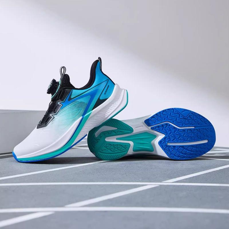 Anta Atmungsaktive Leichte Low-Top Kinder Laufschuhe Kinder Sneaker Weiß Blau 312425509-4