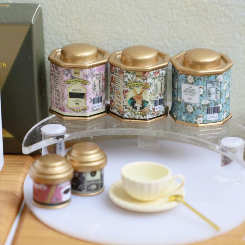 Casă de Păpuși Cutie de Cafea Cutie de Ceai Model Simulare Articol Ornament Model Miniatură Jucării Mini Accesorii Mobilier Casă de Păpuși