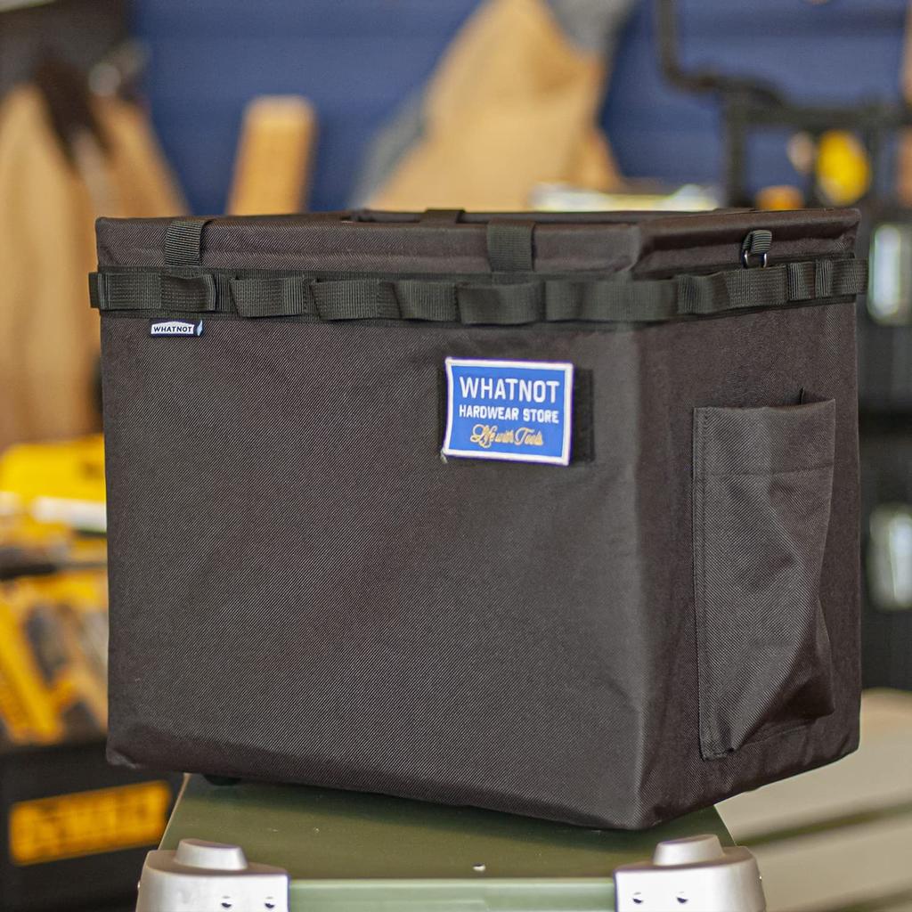 WHATNOT Storage Container Tool Bag, Black, 360mm Wide X 250mm Deep X 320mm High, OBHD-01-BK