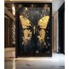 Fox Elephant Eagle Canvas Painting Black Gold Animal Print Poster Luxury Wild Animal Decoration Abstract Modern Gold Home Decor