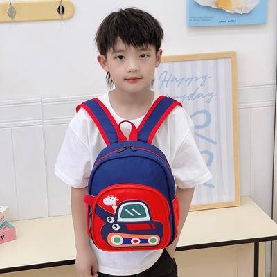 Mochila escolar menino casual versátil escavadora mochila leve pequena classe bolsa infantil bolsa de lanche