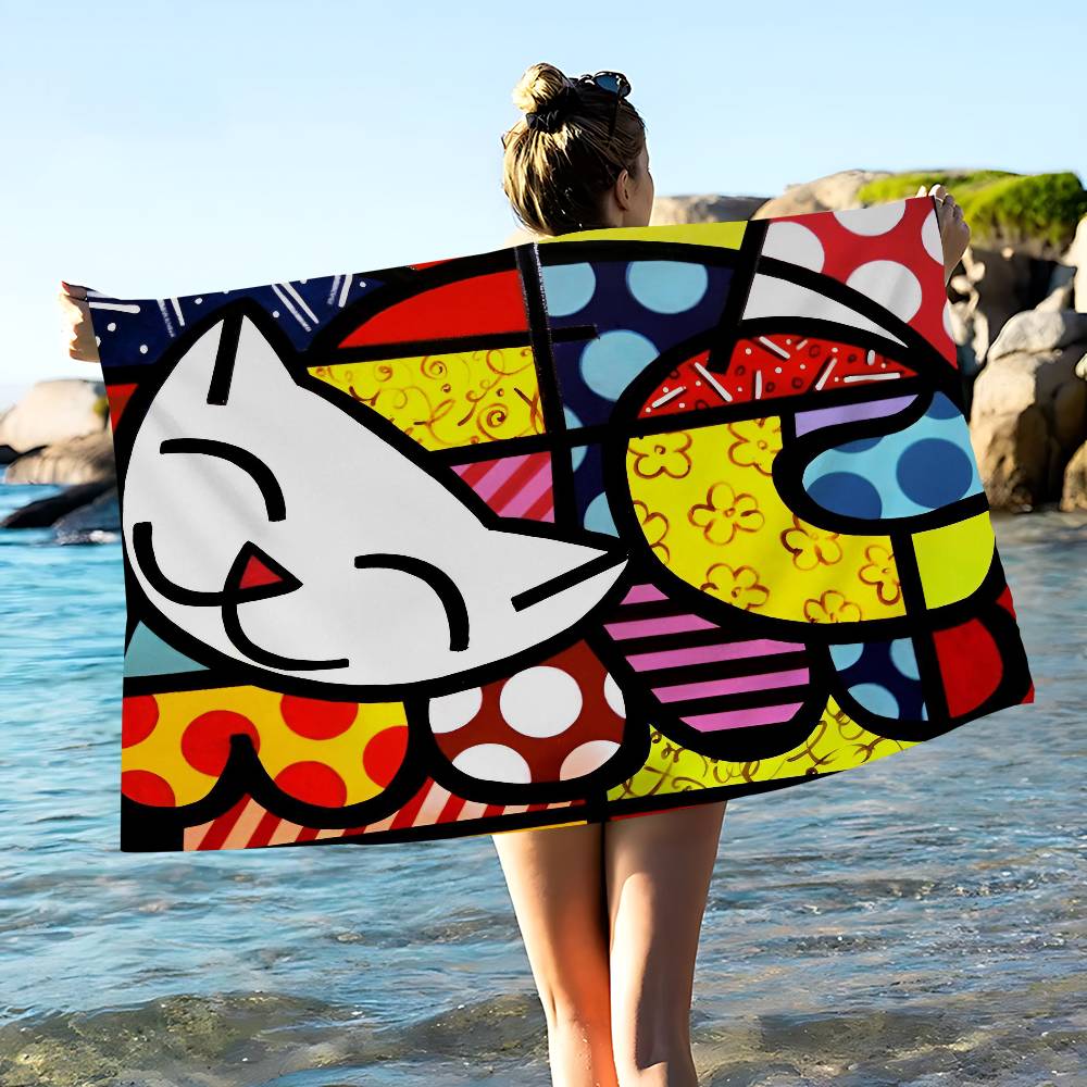 Britto Art Big Microfiber Beach Towels Quick Dry Towel Sand Beach Towels Pool Towel For Travel Swim Pool Yoga