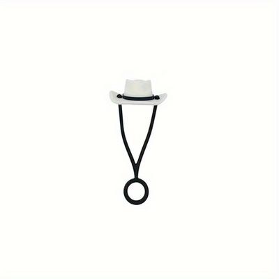 1pc  Reusable Silicone Cowboy Hat Straw Hat - Dustproof, Easy To Clean, Durable, Soft, and Flexible Material