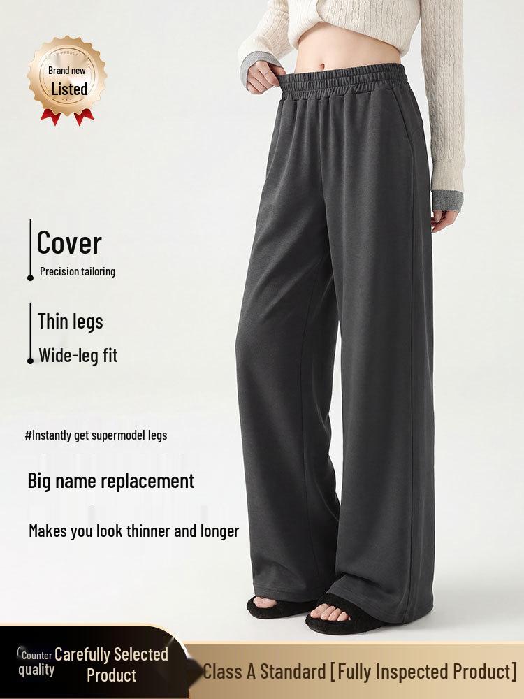 Spring High-Waist Wide-Leg Casual Pants - Slimming & Versatile M (95-110 lbs)