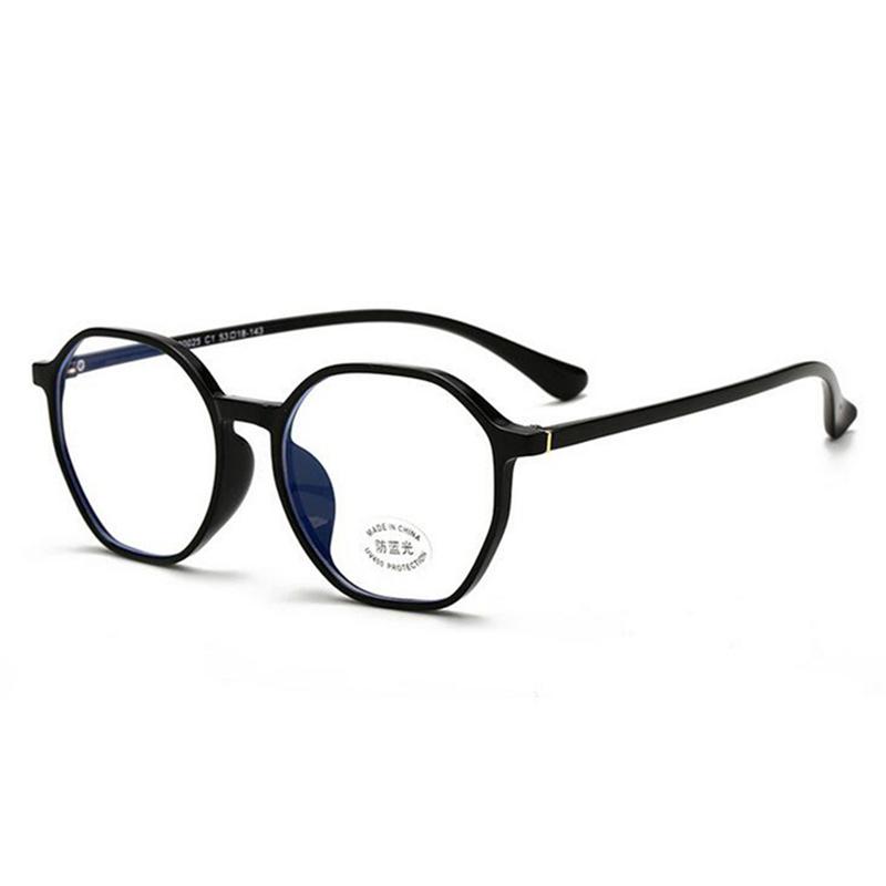 TR90 Polygon Anti-blue Light Computer Glasses Women Men Prescription Spectacle Diopter 0 To -6 Lightweight Durable
