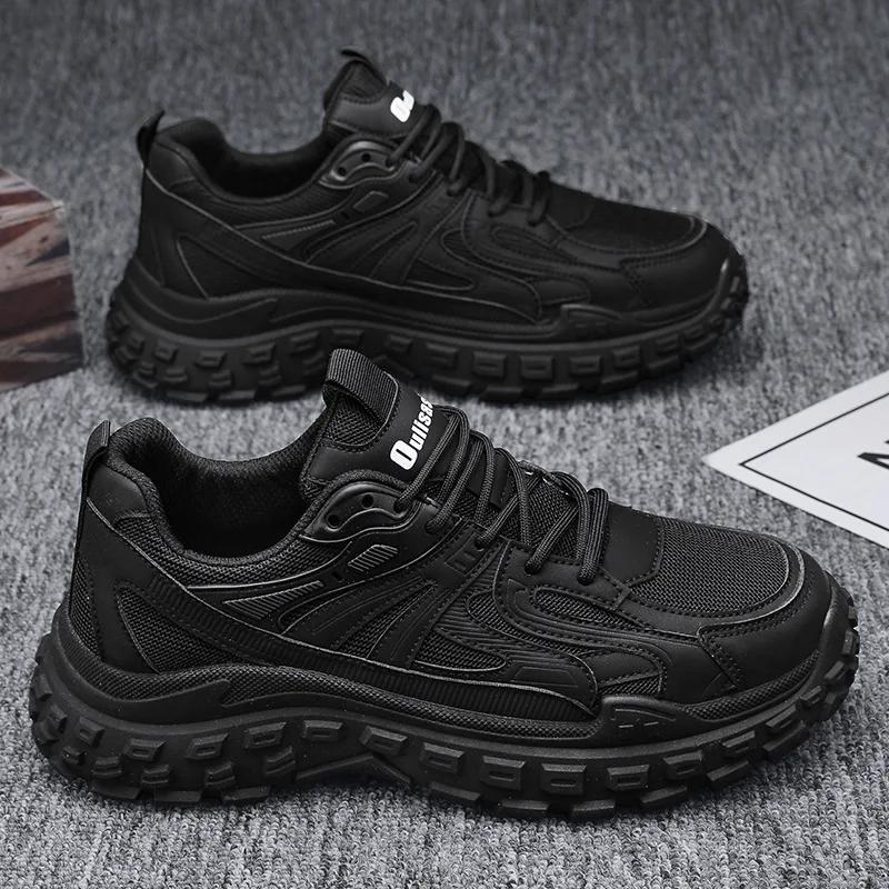 Men's Casual Sneakers 2023 Autumn Breathable Mesh Sports Shoes Wear-resistant Non-slip Tire Sole Running Shoes