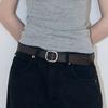 Oval Buckle Belt (BROWN)