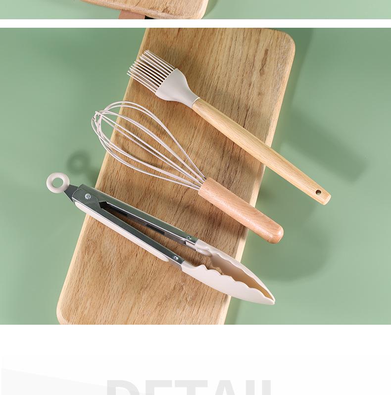 Silicone Non-Stick 12-Piece Kitchen Utensil Set with Storage Bucket