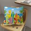 Sesame Street Cartoon Maple Design Cushion Cover Happy Autumn Harvest Decor Holiday Decorati Pillow Cover