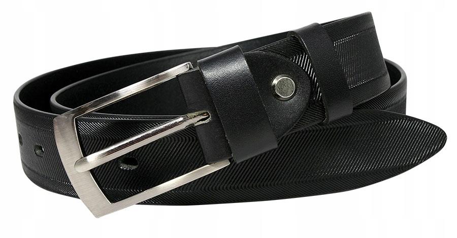 Men's leather belt ROVICKY PRS-01-BGE 99-114