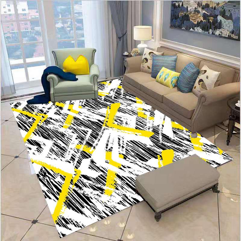 Koberec do obývacího pokoje Geometrický Abstraktní Koberec s malbou inkoustem Konferenční stolek Pohovka Ložnice Noční koberec