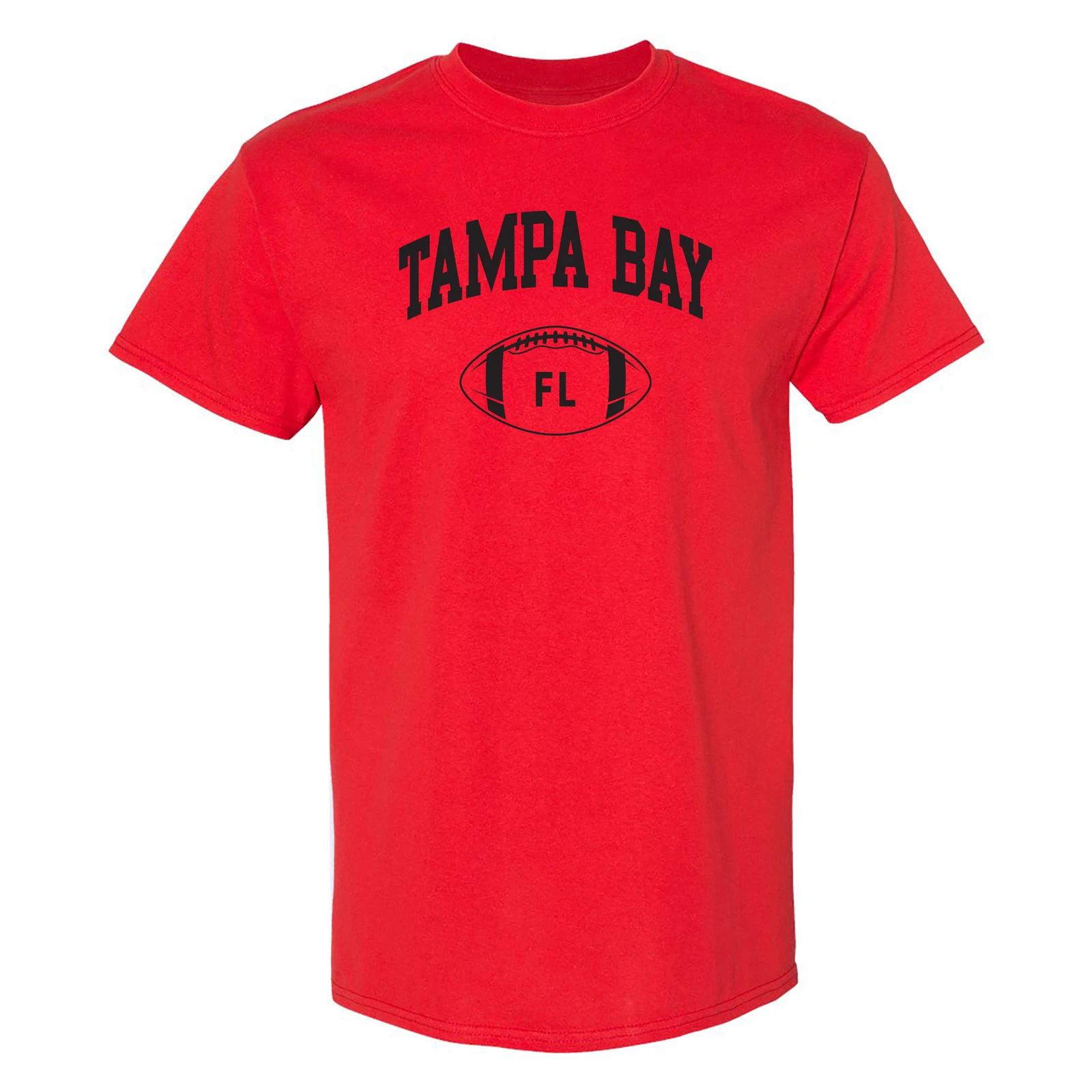 Tampa Bay Classic Football Arch - Sports Athletics T Shirt - Red 2XL