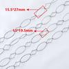 1Meter Stainless Steel Gold Plated Link Chain for Needlework DIY Men Necklace Bracelet Jewelry Making Materials Supplies No Fade