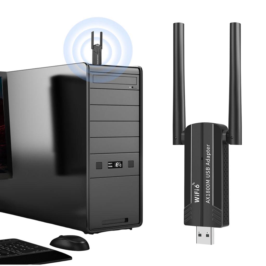 Wireless USB Network Adapters with Dual Antennas USB Wi-Fi Dongle Wireless Network Card 5G/2.4G for Laptop Computer Desktop PC
