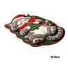 Christmas Theme Pattern Sleeping Cat Floor Mat Plush Cartoon Doormat Carpet  for Living Room