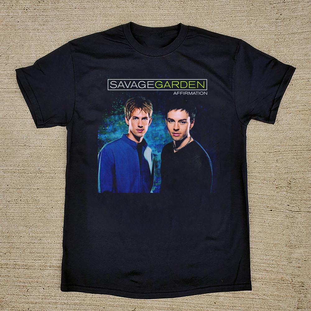 НОВЫЙ Черный Футболка с Аффирмацией Группы Savage Garden Все Размеры S-5XL Унисекс Футболка M