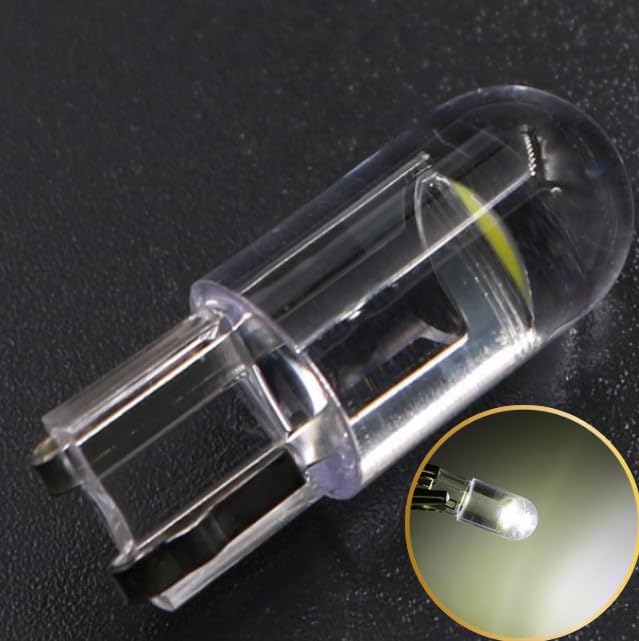 bubulu 24V T10 LED Position Bulb, License Plate Light, Meter Bulb, White License Lamp,