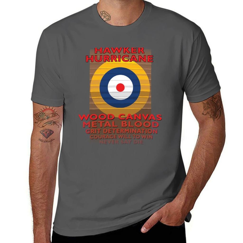 Hawker Hurricane Attraktives Raf Nationales Rundell Luftfahrt Design T-Shirt Schnelltrocknendes Sport Kurzarm T-Shirt