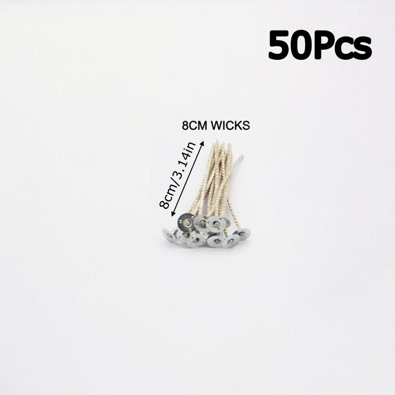 

50 шт. Универсальные держатели для фитилей Идеально подходят для изготовления свечей Свечные фитили Материалы для изготовления свечей 8 см 10 см 15 см 20 см 8cm