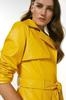 New HOT Women Yellow Trench Coat Leather Genuine Lambskin Handmade Long Party Stylish