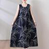 Plus Size Summer Long Dress for Women Clothes Elegant Sleeveless Loose Casual Dress
