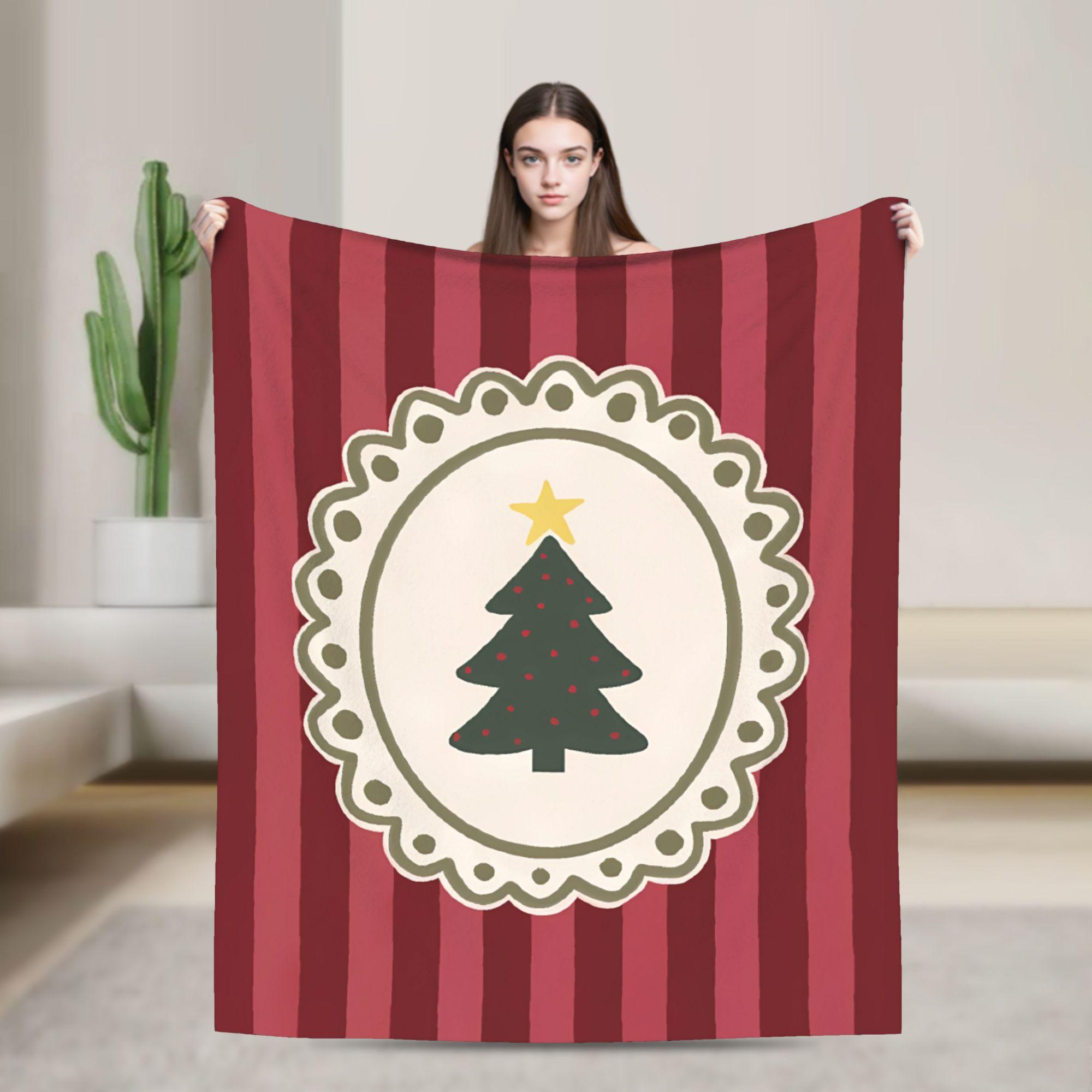 

New Year Plaid & Pattern Blankets Warm Soft Fashion Plush Throw Blanket For Kids Living Room Flannel Bedspread Bed Cover 75cmx90cm чёрный