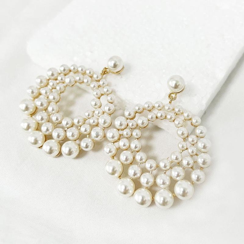 Французские Нежные Серьги-Подвески с Имитацией Жемчуга, Женские Персонализированные Преувеличенные Дизайнерские Праздничные Аксессуары Подарки