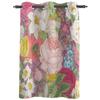 Roses Tulips Vintage Pattern Window Curtain For Living Room Bedroom Decoration Curtains Luxury Kitchen Valance Curtains