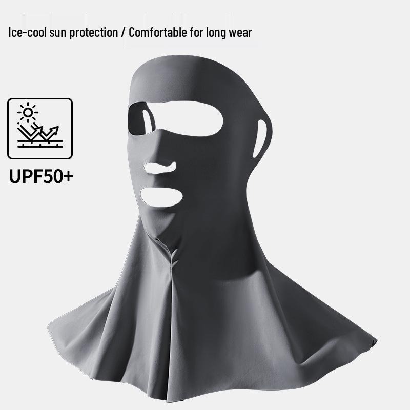 2026 Women's Cooling Ice Silk Sunscreen Mask for Face, Neck & Back Protection