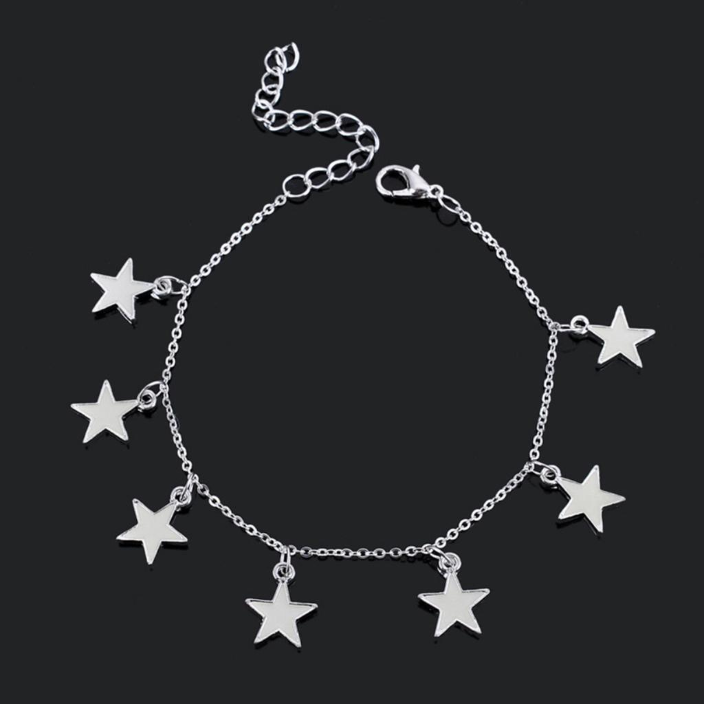 Little Star Heart Flower Glow in the Dark Ankle βραχιόλι Γυναικεία κοσμήματα Anklet