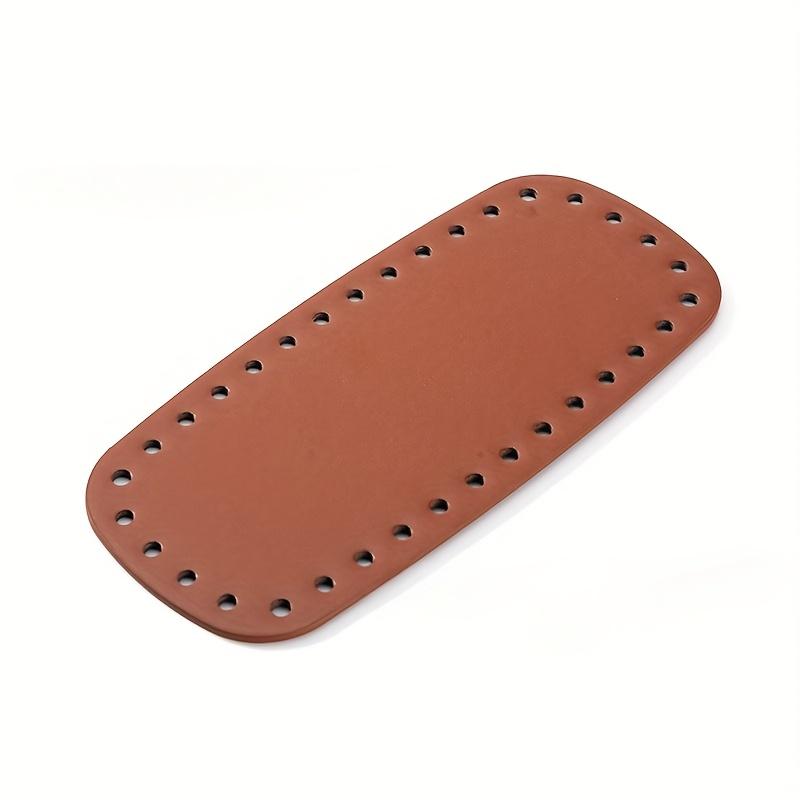 

Овальное основание для кошелька ручной работы из искусственной кожи с отверстиями для вязания крючком донышка сумки, для изготовления кошелька своими руками коричневый