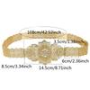Traditional Hollowed Out Belt Moroccan Caucasus Robe Belt Antique Waistband for Wedding Rhinestones Carving Corset Belt