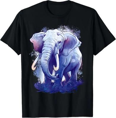 Elephant Animal Art Colourful Animal Lovers Elephant TShirt Unisexs Unisexs Tees Top