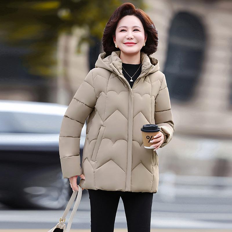 Women’s Short Hooded Windproof Thicken Warm Winter Jacket Gift for Mom