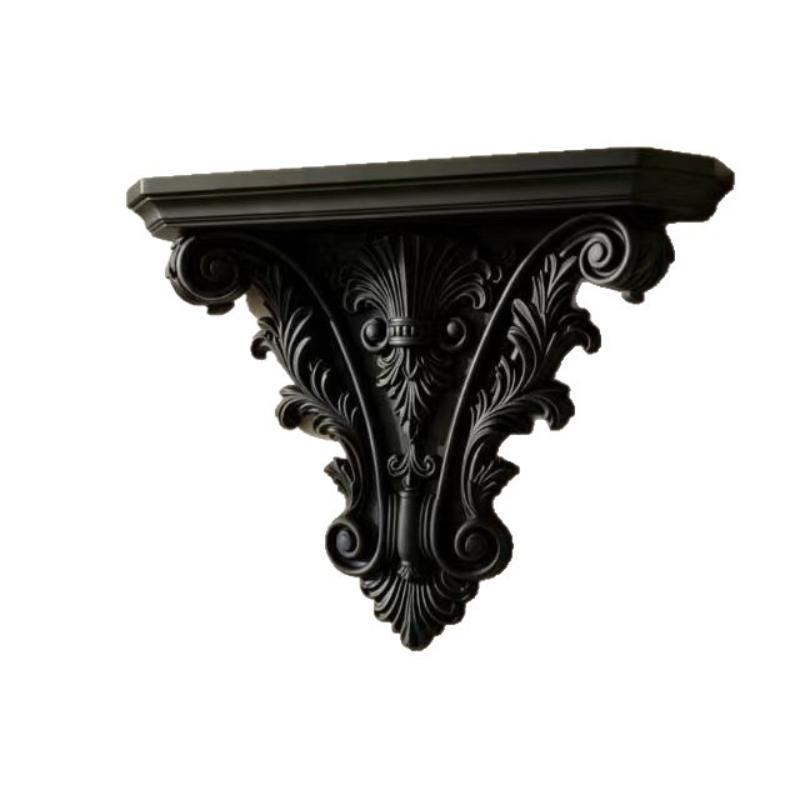 Vintage European Flower Scroll Carving Wall Bracket Wall Hanging Floating Rack Decorative Display Stand
