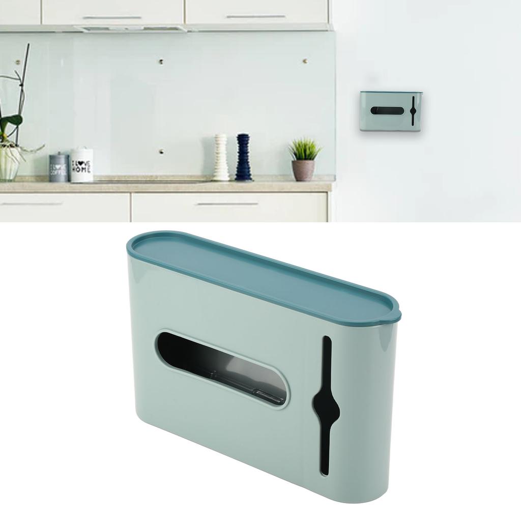 Grocery Bag Dispenser Visible Window Design Large Capacity Dustproof Lid Plastic Bag for Kitchen Bedroom