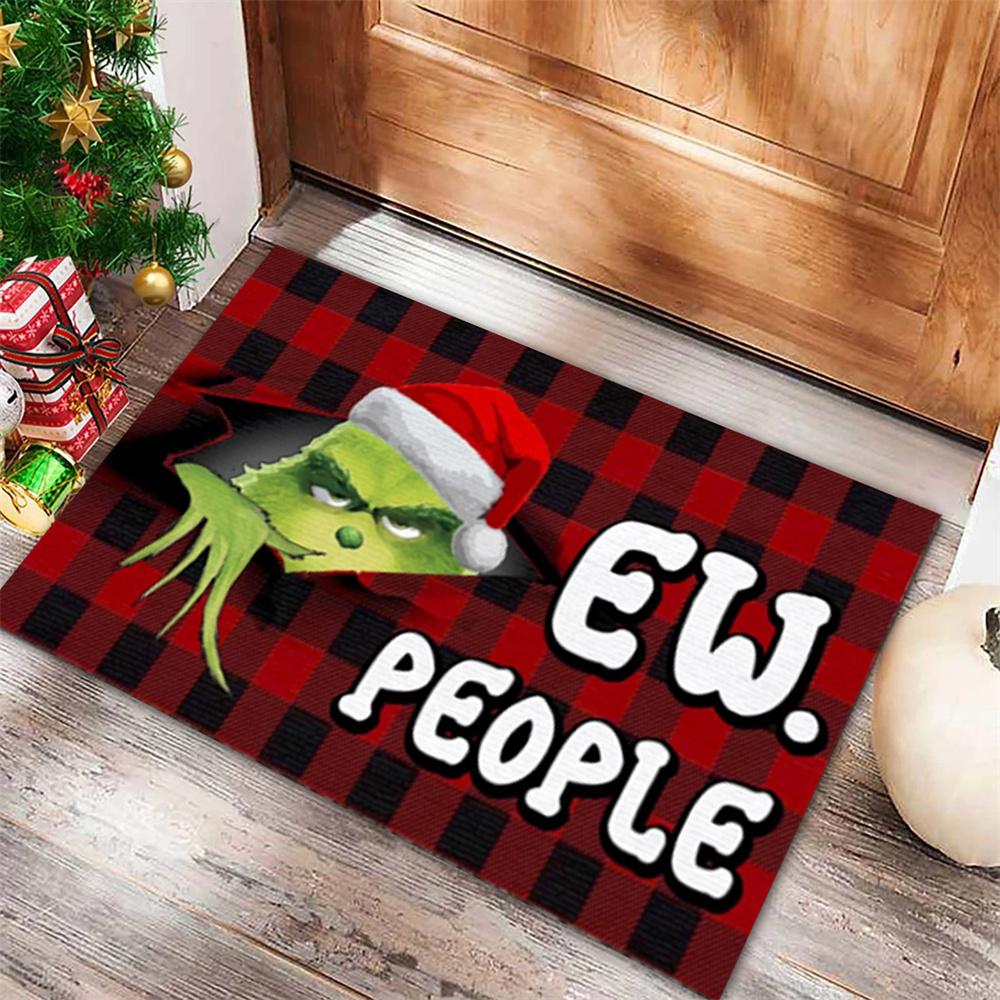Grinch Christmas Festival Decoration Front Door Carpet Indoor Outdoor