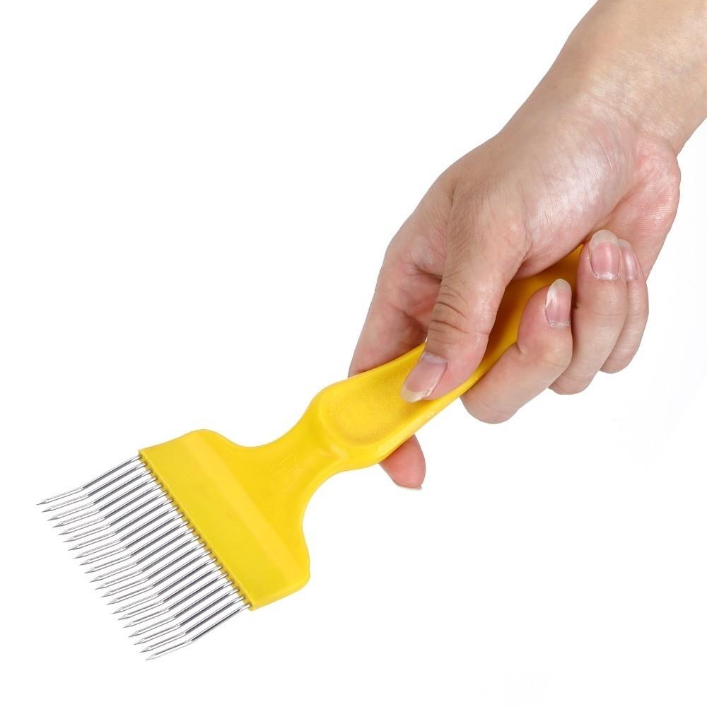 Yellow Honey Cutter Stainless Steel Beekeeping Fork Easy To Clean Uncapping Fork  Honey Uncapping
