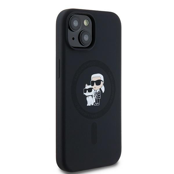 Karl Lagerfeld Klhmp15Sscmkcrhk Iphone 15 / 14 / 13 6.1 Czarny/Black Hardcase Silicone Karl & Choupette Magsafe