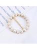 1pc- Alloy Pearl and Rhinestone Pin Backs Set for Women Decorative Shirt Corners Waist Tightening Clips Clothing  Buckles