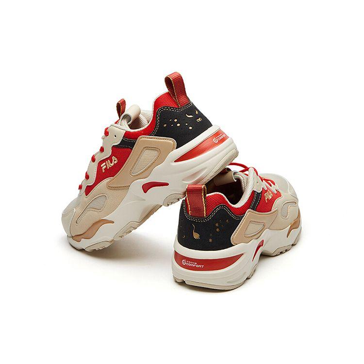 Fila Tejido Tracer Cuero Sintético Retro Casual Amortiguador Antideslizante Resistente al Desgaste Transpirable Caña Baja Zapatos de Papá Zapatillas para Mujer F12W111127FAF