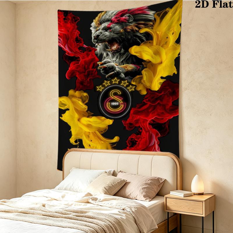 Galatasaray Wall Tapestry Aesthetic Wall Hanging Printed Fabric Blanket Decorative Tapestries for Bedroom Living Room Home Decor