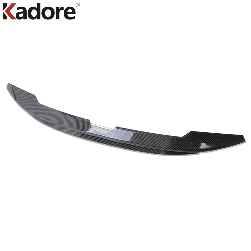 Rear Trunk Spoiler Cover Trim For Toyota CHR C-HR 2016-    Carbon Fiber Tailgate Side Wing Trims Car Accessories