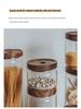 Acacia Wood-Lid Glass Jar for Coffee, Grains, Cereals, Dried Fruits, or Tea Storage