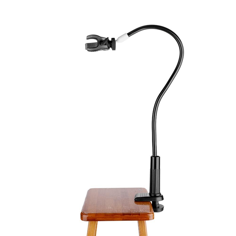 Aluminum Alloy Grooming Stand Stable 360 Degree Adjustable Pet Dryer Clamp Mount Black Gooseneck Dual‑Use Dryer Support