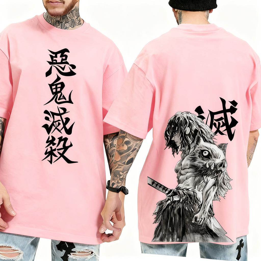 Demon Slayer Klinge Izunosuke Anime Muster FrühlingSommer Saison Y2K Stil Herren und Damen Streetwear