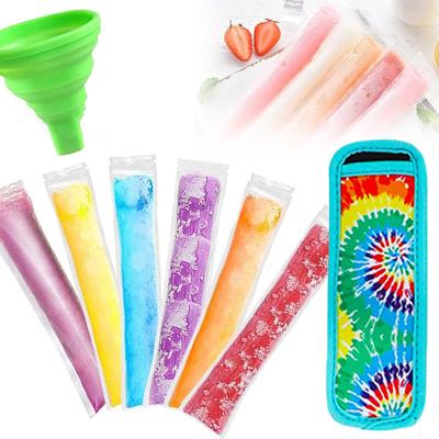 Freezer Popsicle Bags 100pcs – Disposable & Sealable Ice Bags For Homemade Juice Yogurt Dry Storage Containers Airtight Small