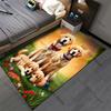 Adorable Dogs In Serene Landscape Carpet Yoga Living Room Room Decor Children's Crawling Mat Doormat Area Rug Games Mat