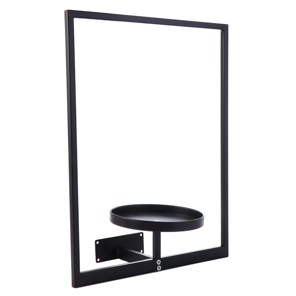 

Black Metal Plant Wall Frame Stylish Durable Picture Frame Wall Plant Holder Multifunctional Wall Mounted Succulent Hanger чорний