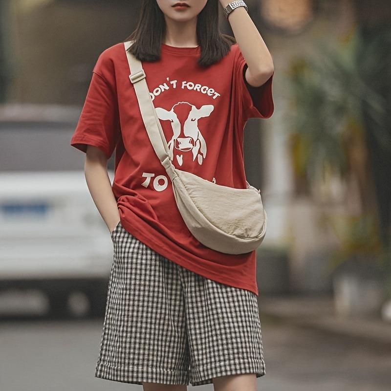 Casual Minimalist Crescent Zipper Shoulder Bag, All-Match Versatile Handbag For Daily Use, Sports Bag